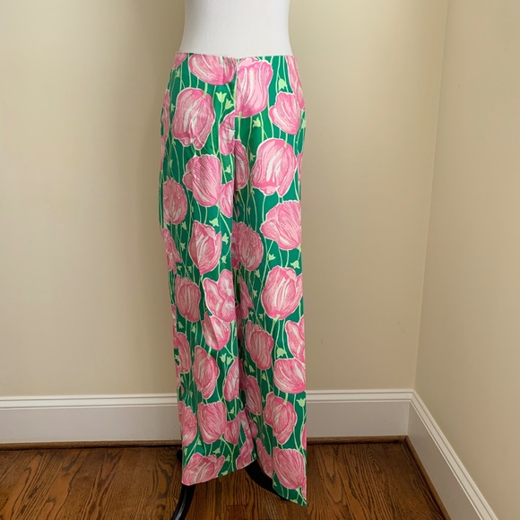 Lilly Pulitzer Wide Leg Tulip Print Pants - Picture 2 of 8